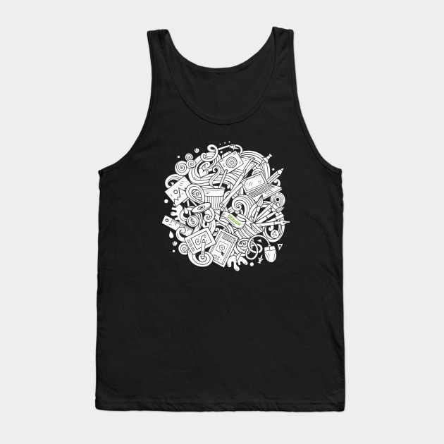 Sketchy Art Design 2 - Designers Tank Top by Peter the T-Shirt Dude